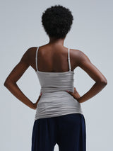 Seamless Basic Cotton Spaghetti | Cotton Strap Top Grey