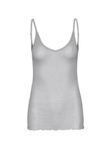 Seamless Basic Cotton Spaghetti | Cotton Strap Top Grey