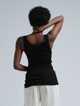 Seamless Basic Donna | Egyptian Cotton Tank Top Black