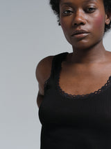 Seamless Basic Donna | Egyptian Cotton Tank Top Black