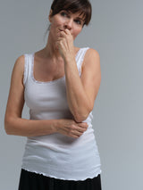 Seamless Basic Donna | Egyptian Cotton Tank Top Off-White