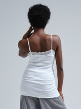Seamless Basic Fab | Organic cotton Strap Top White
