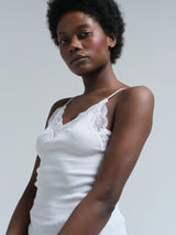 Seamless Basic Fab | Organic cotton Strap Top White