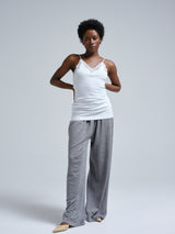 Seamless Basic Fab | Organic cotton Strap Top White