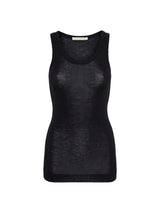 Seamless Basic Woolen Isa | Merino wool Tank Top Black