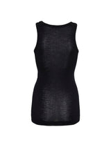 Seamless Basic Woolen Isa | Merino wool Tank Top Black