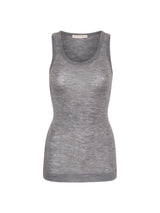 Seamless Basic Woolen Isa | Merino wool Tank Top Grey Melange