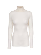 Seamless Basic Woolen Lola | Merino wool Roll Neck Off-White