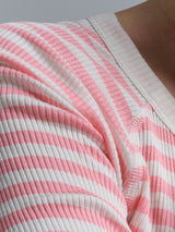 Seamless Basic Silky Jade | Silk Blouse Pink/Off-White