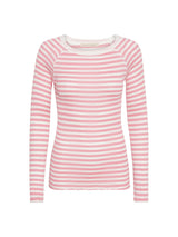 Seamless Basic Silky Jade | Silk Blouse Pink/Off-White