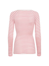 Seamless Basic Silky Jade | Silk Blouse Pink/Off-White