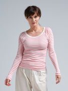 Silky Jade | Silk - Pink/Off-White