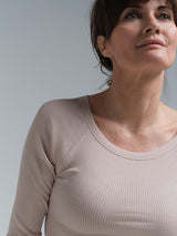 Seamless Basic Silky Jade | Silk Blouse Rosie Beige