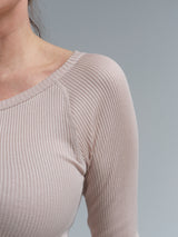 Seamless Basic Silky Jade | Silk Blouse Rosie Beige