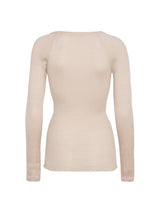 Seamless Basic Silky Jade | Silk Blouse Rosie Beige