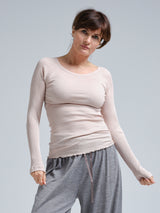 Seamless Basic Silky Jade | Silk Blouse Rosie Beige