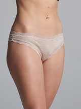 Seamless Basic Silky Tanga | Silk 2-pack Panties Rosie Beige