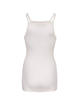 Seamless Basic Woolen Viola | Merino wool Strap Top Off-White
