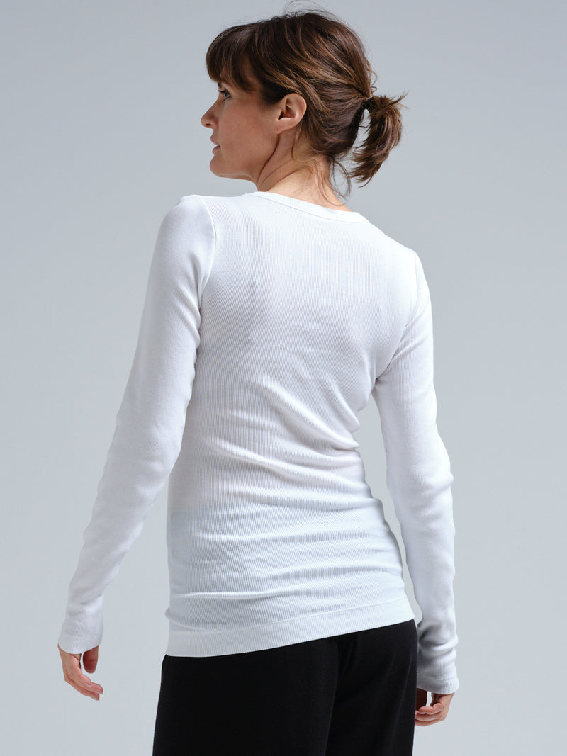 Seamless Basic Allure | Organic cotton L/S T-Shirt White