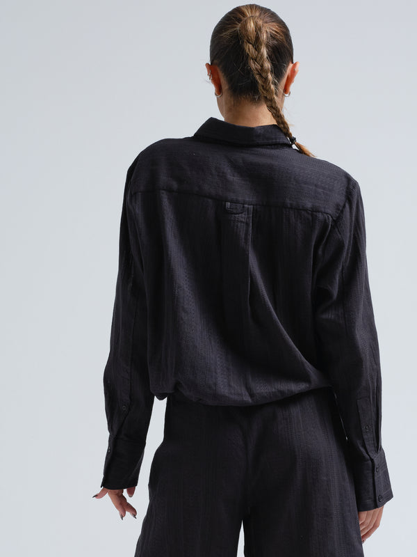 Seamless Basic Amalfi | Cotton Shirt Black