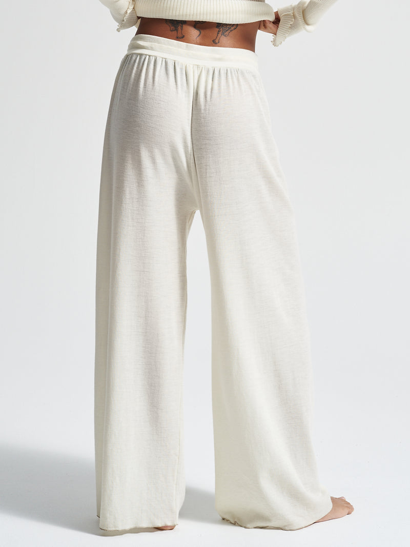 Seamless Basic Barbera | Merino wool Pants Off-White