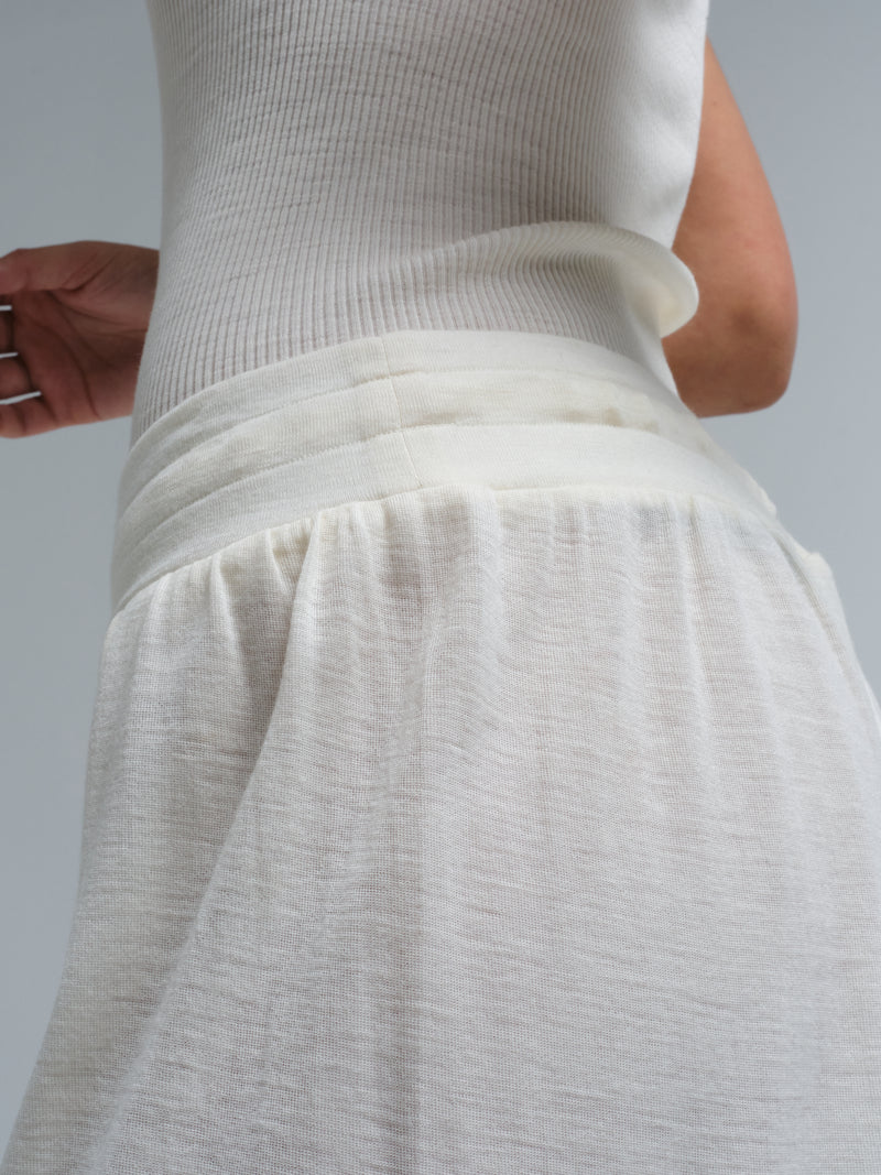 Seamless Basic Barbera | Merino wool Pants Off-White