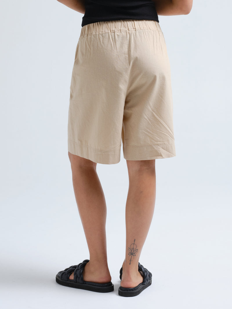Seamless Basic Boboli | Cotton Shorts Dark sand