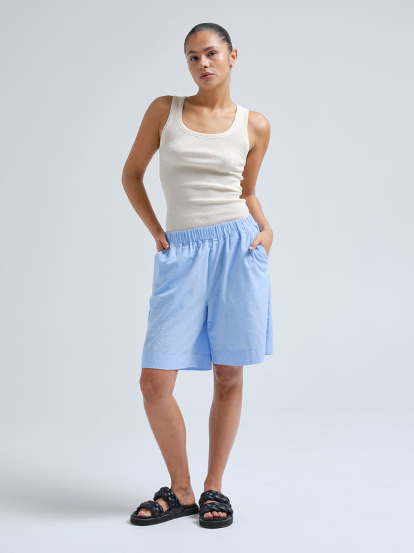 Seamless Basic Boboli | Cotton Shorts Light blue