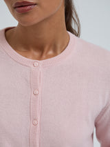Seamless Basic Classic Cardigan | Wool Cashmere Cardigan Powder Pink