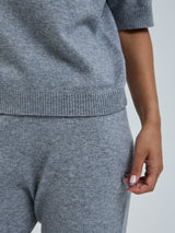 Seamless Basic Classic T-shirt | Wool Cashmere T-shirt Ash Melange