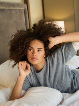 Seamless Basic Classic T-shirt | Wool Cashmere T-shirt Ash Melange