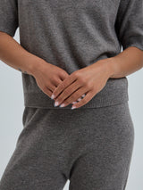 Seamless Basic Classic T-shirt | Wool Cashmere T-shirt Heather Mushroom