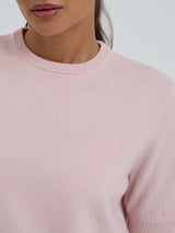 Seamless Basic Classic T-shirt | Wool Cashmere T-shirt Powder Pink