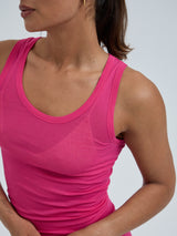 Seamless Basic Cotton Bella | Cotton Tank Top Berry Pink