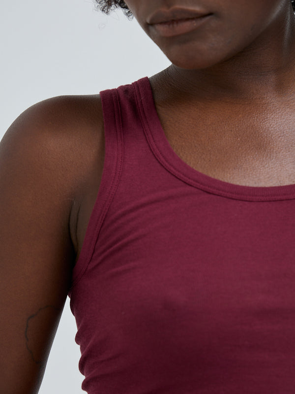 Seamless Basic Cotton Bella | Cotton Tank Top Burgundy