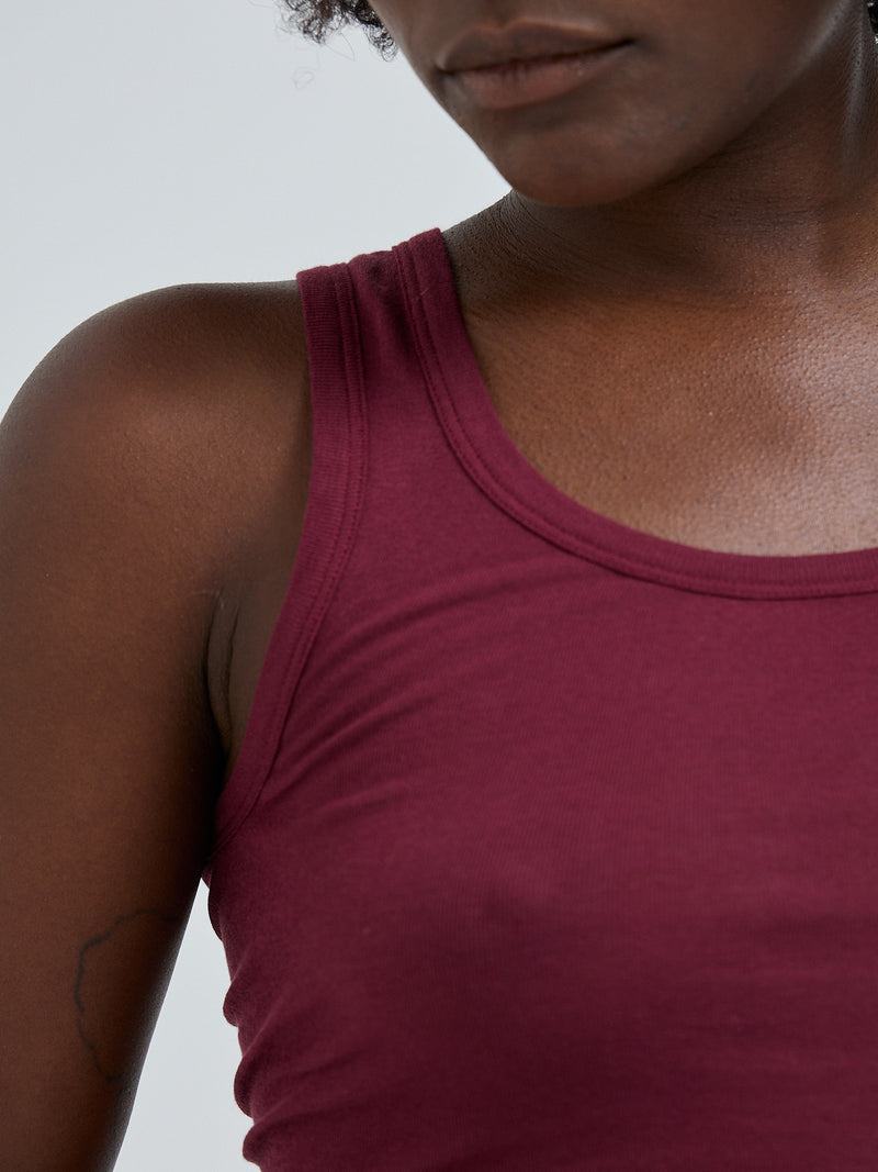 Seamless Basic Cotton Bella | Cotton Tank Top Burgundy