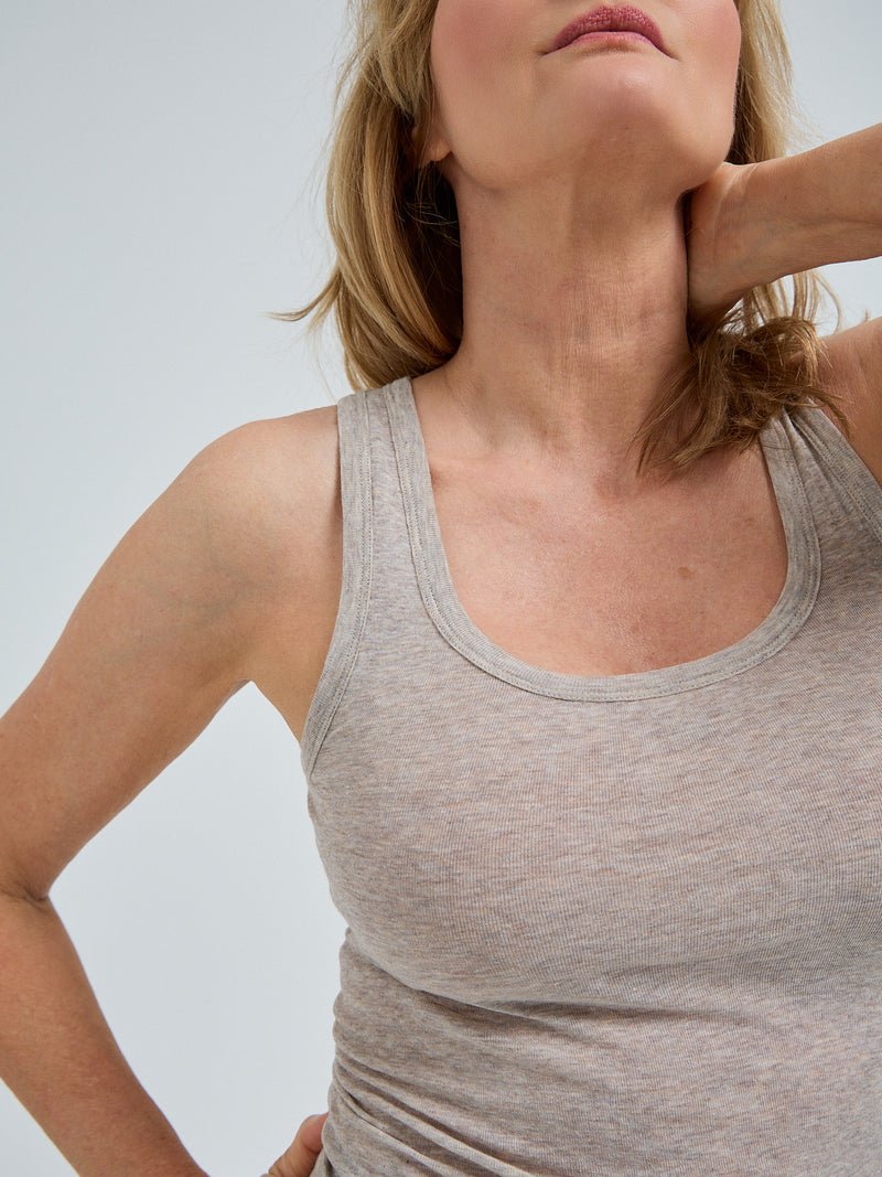 Seamless Basic Cotton Bella | Cotton Tank Top Desert Melange