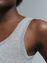 Seamless Basic Cotton Bella | Cotton Tank Top Grey Melange