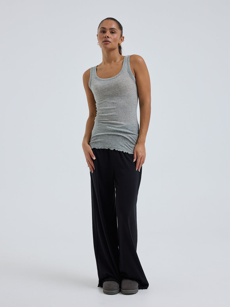 Seamless Basic Cotton Bella | Cotton Tank Top Grey Melange