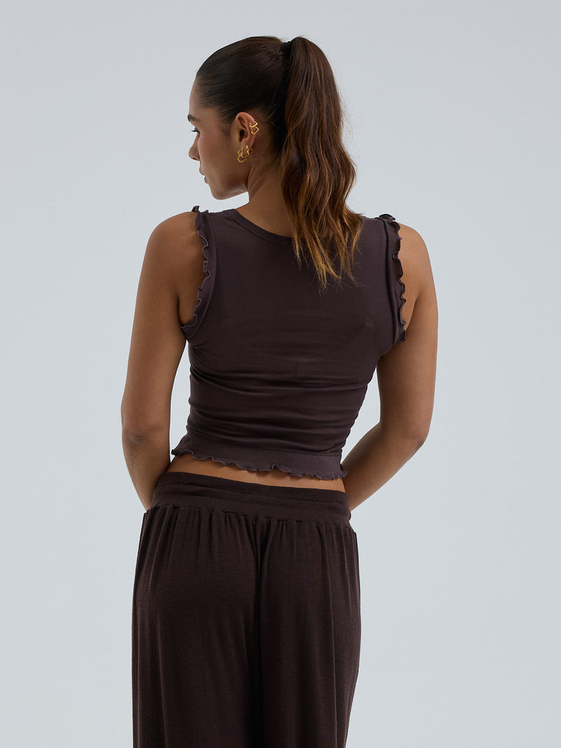 Seamless Basic Cotton Crop Top | Cotton Tank Top Java