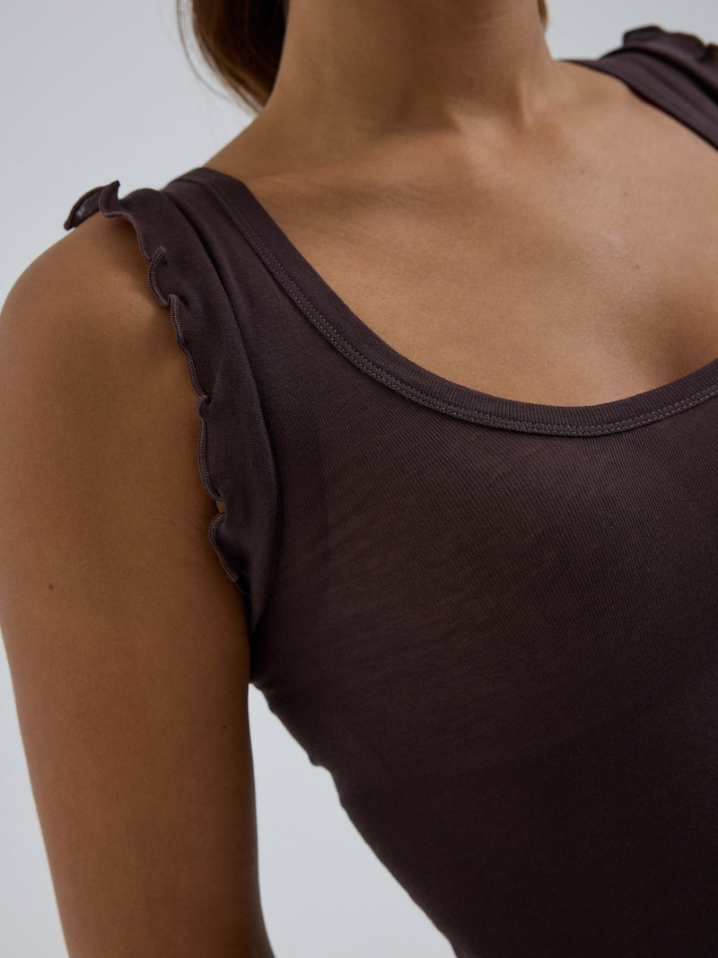 Seamless Basic Cotton Crop Top | Cotton Tank Top Java