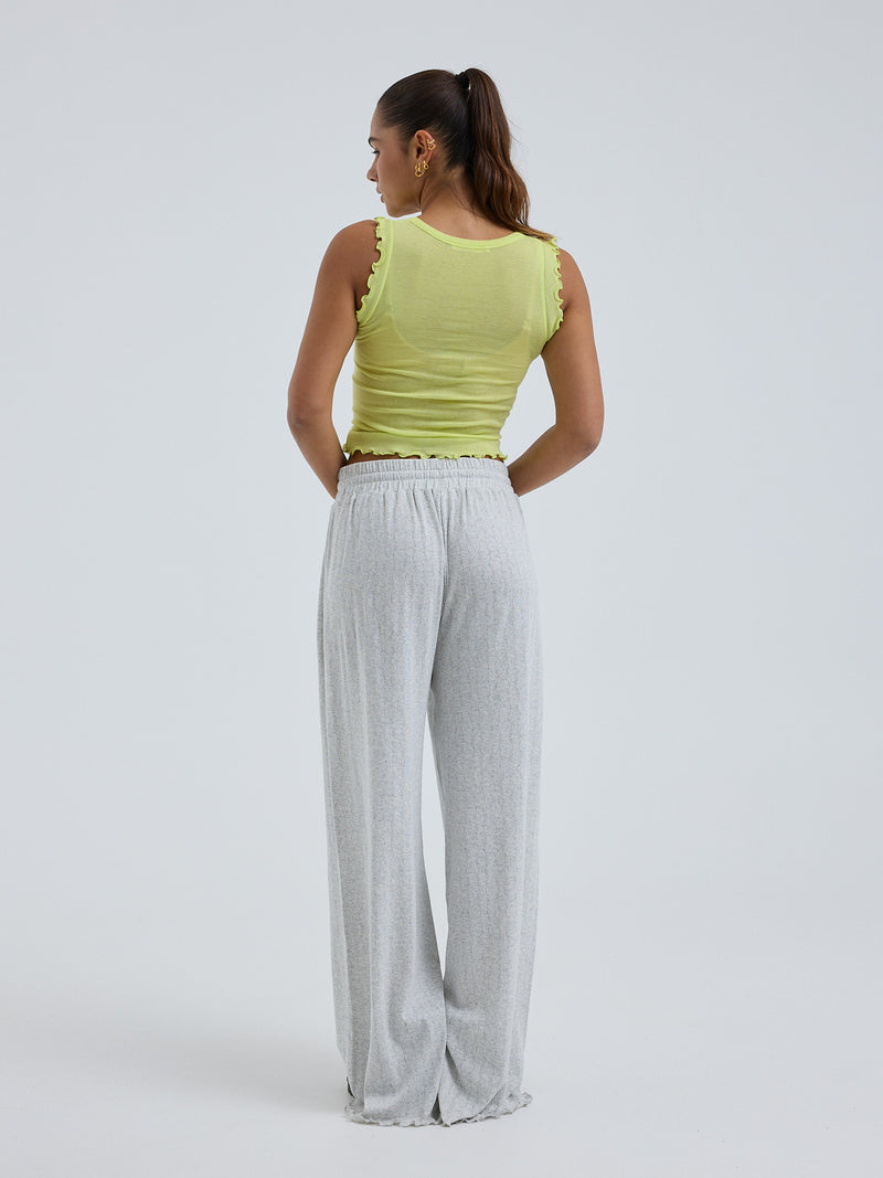 Seamless Basic Cotton Crop Top | Cotton Tank Top Neon Yellow