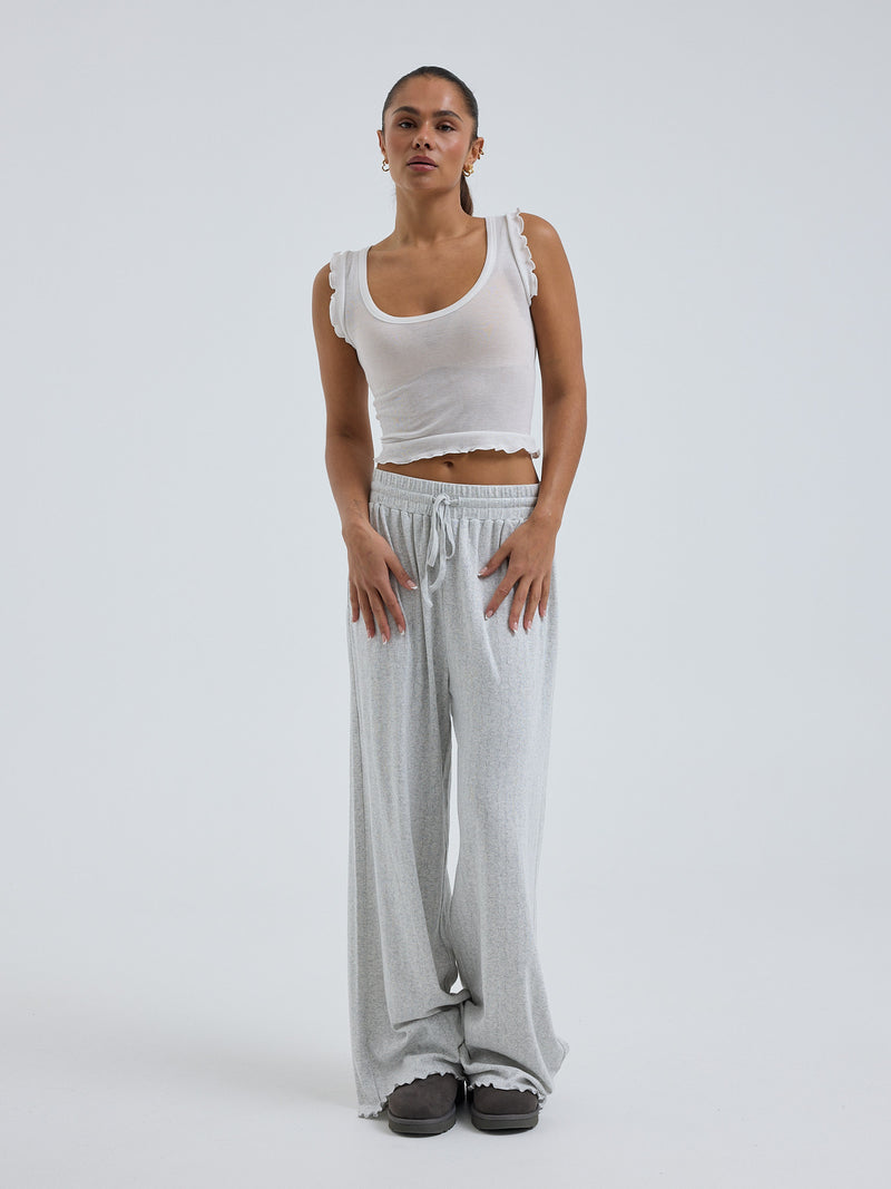 Seamless Basic Cotton Crop Top | Cotton Tank Top Off-White