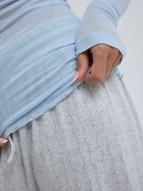 Seamless Basic Cotton Elvira | Cotton L/S T-Shirt Hazy Sky