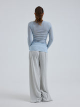 Seamless Basic Cotton Elvira | Cotton L/S T-Shirt Hazy Sky