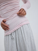 Seamless Basic Cotton Elvira | Cotton L/S T-Shirt Pale Rose