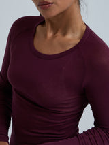 Seamless Basic Cotton Elvira | Cotton L/S T-Shirt Vineyard