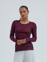 Seamless Basic Cotton Elvira | Cotton L/S T-Shirt Vineyard
