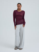 Seamless Basic Cotton Elvira | Cotton L/S T-Shirt Vineyard