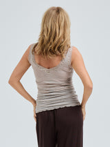 Seamless Basic Cotton Lacey | Cotton Tank Top Desert Melange